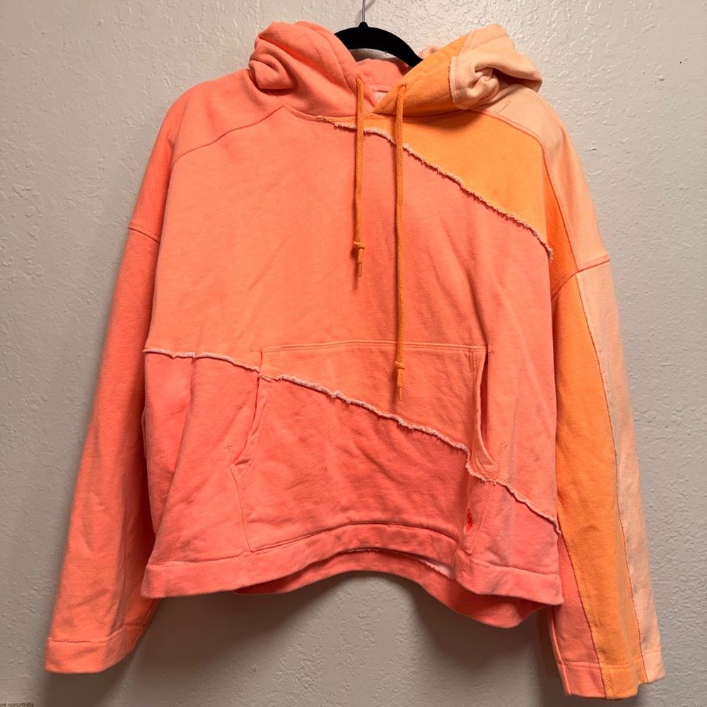 FP Movement by Free People Vibrant Orange and Peach Hoodie